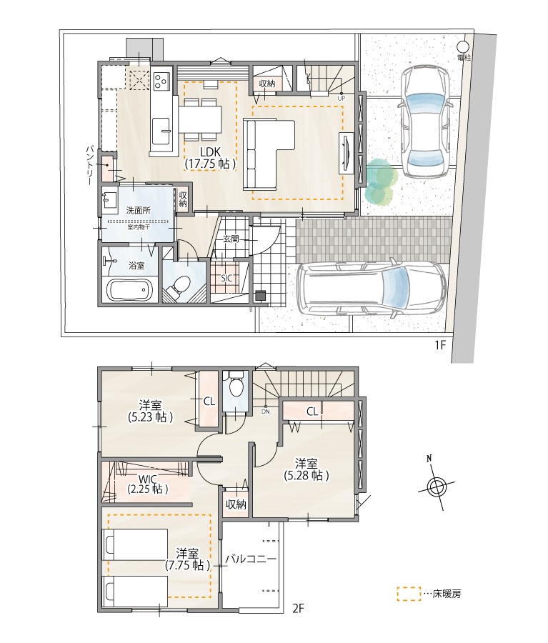 明石市　ストークガーデン明石大久保町江井ヶ島3号地モデルハウス　昭和住宅 プラン