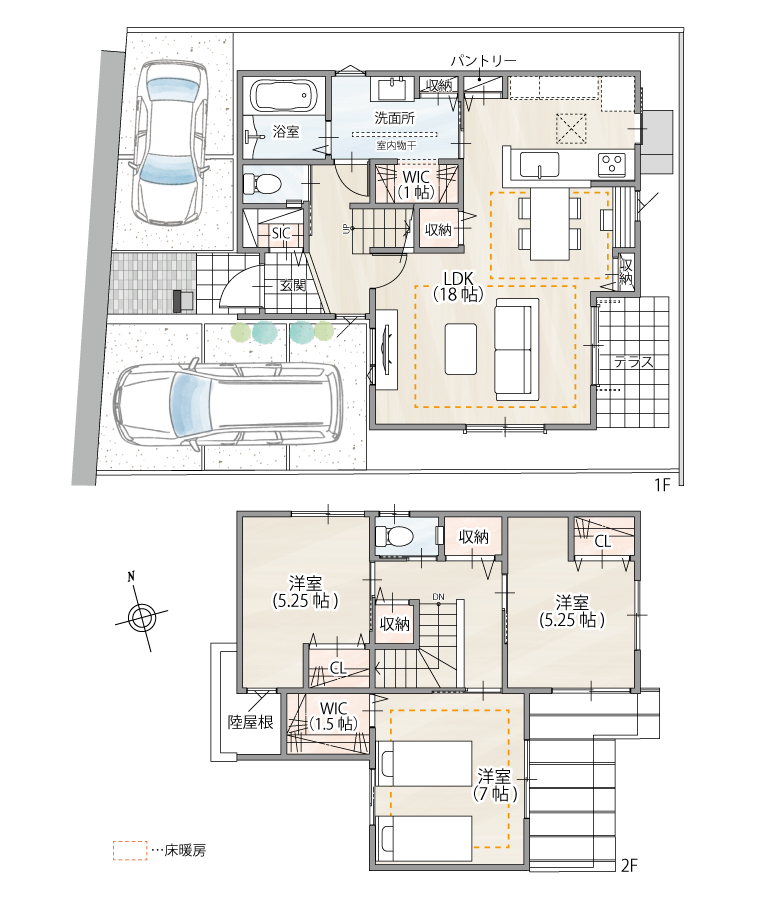 明石市　ストークガーデン明石大久保町江井ヶ島5号地モデルハウス　昭和住宅 プラン