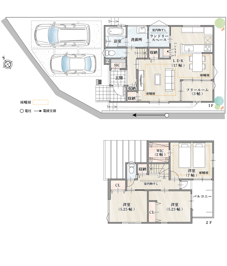 ストークガーデン別府駅南1号地モデルハウス　SHOWA GROUP（ショウワグループ）株式会社・昭和住宅 間取りプラン