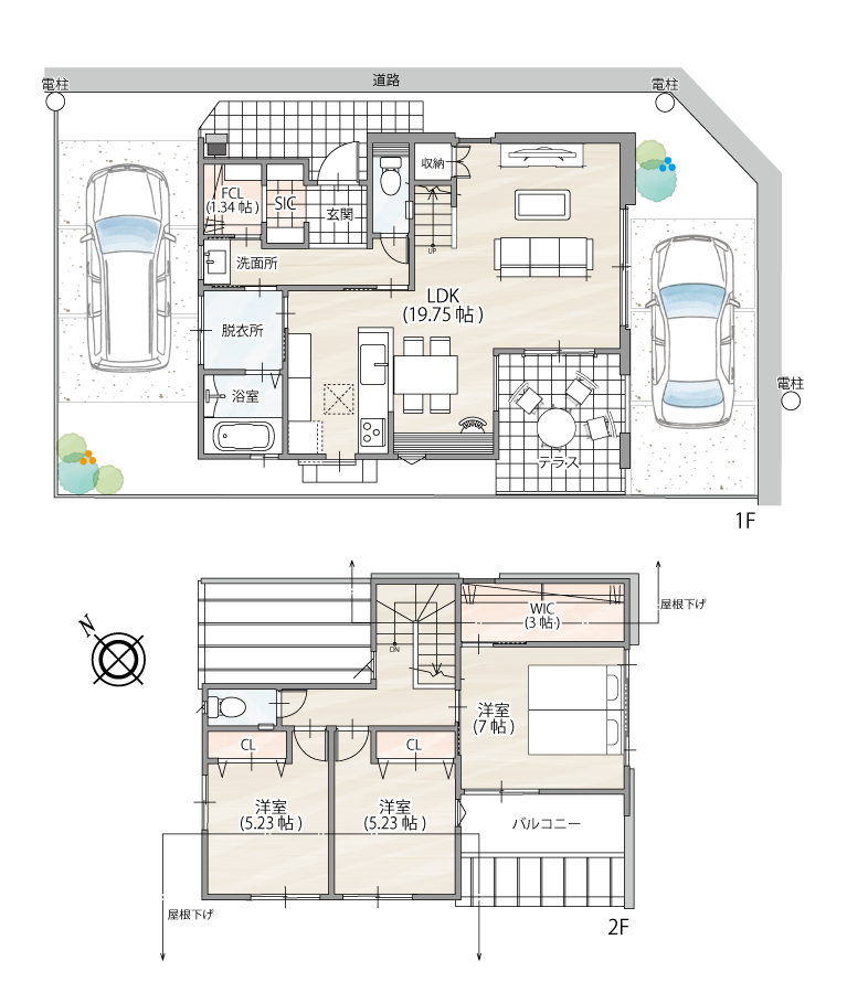 ストークガーデン平岡町二俣Ⅱ3号地モデルハウス　SHOWA GROUP（ショウワグループ）株式会社・昭和住宅 間取りプラン